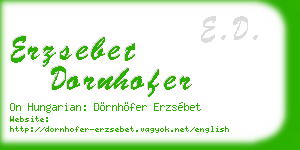 erzsebet dornhofer business card